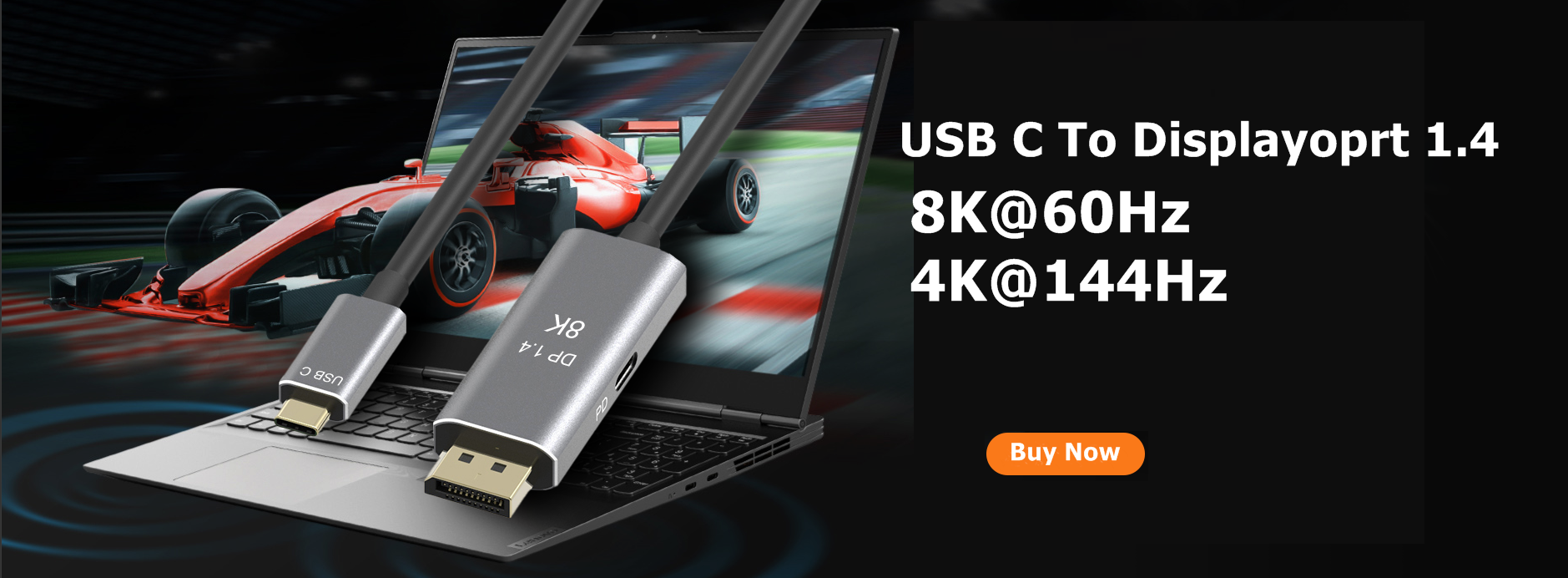 CableDeconn DisplayPort 1.4 8K KVM Switch DP 2 PC 1 DP Monitor 2In 1Out  8K@60Hz 4K@144Hz with 3X USB2.0 Port 2 PC Sharing one Keyboard Mouse  T0206-Diplayport Adapter-CableDeconn
