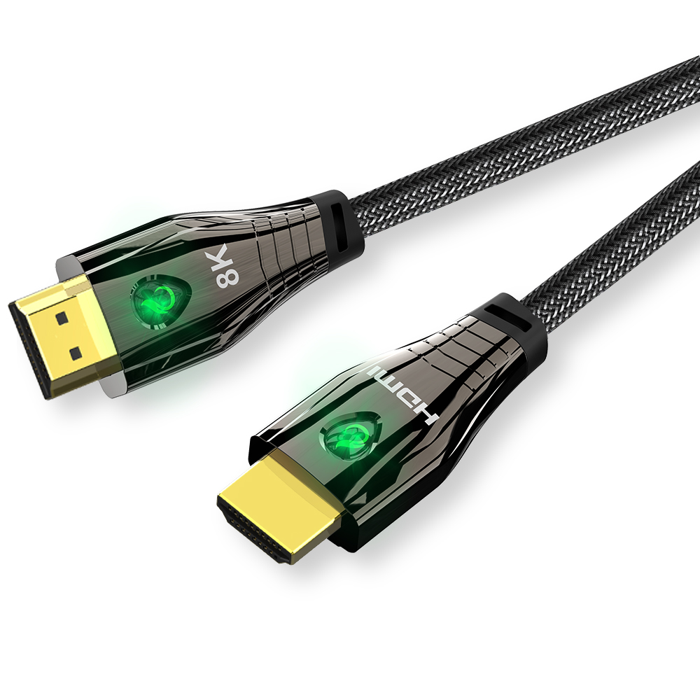 CABLEDECONN 8K HDMI Cable Copper Cord UHD HDR 8K 48Gbps 8K@60Hz 4K@120Hz  with LED Indication HDCP 3D eARC Compatible with HDMI Laptops PS5 SetTop  XBox HDTVs Projectors F0103-HDMI 8K Cable-CableDeconn