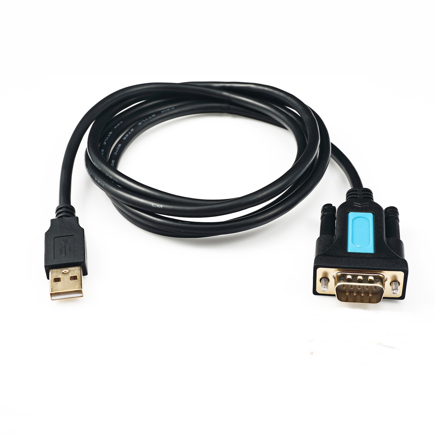 CABLEDECONN USB to DB9 Pin RS232 Cable with PL2302 Chipset,2m 6.6FT USB2.0 to RS232 Male DB9 Adapter Converter for Windows XP,Windows Vista,7,8,10,Mac OS Linux C0201