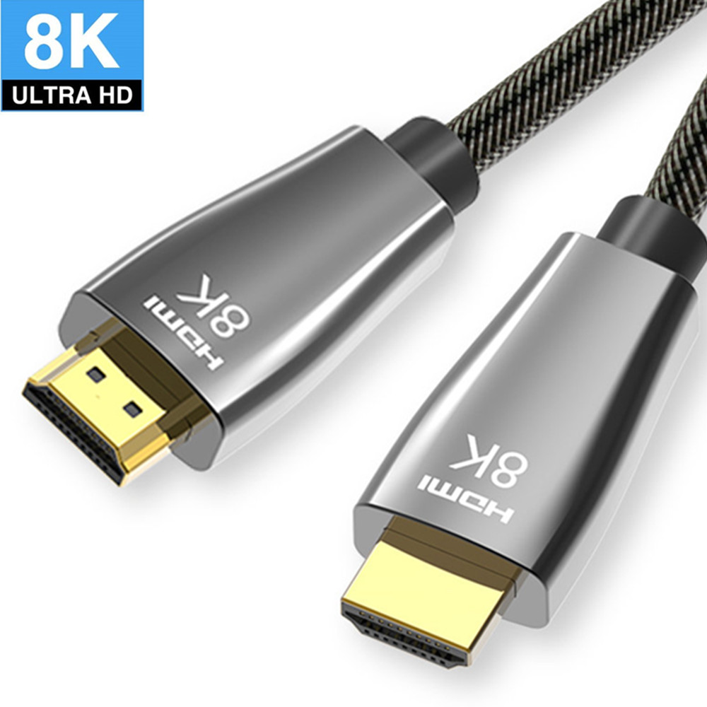 CABLEDECONN 8K HDMI Cable UHD HDR 8K(7680x4320) High Speed 48Gbps 8K@60Hz 4K@120Hz HDCP2.2 HDR eARC 3D HDMI Cable for PS4 SetTop Box HDTVs Projector Cobra T0408