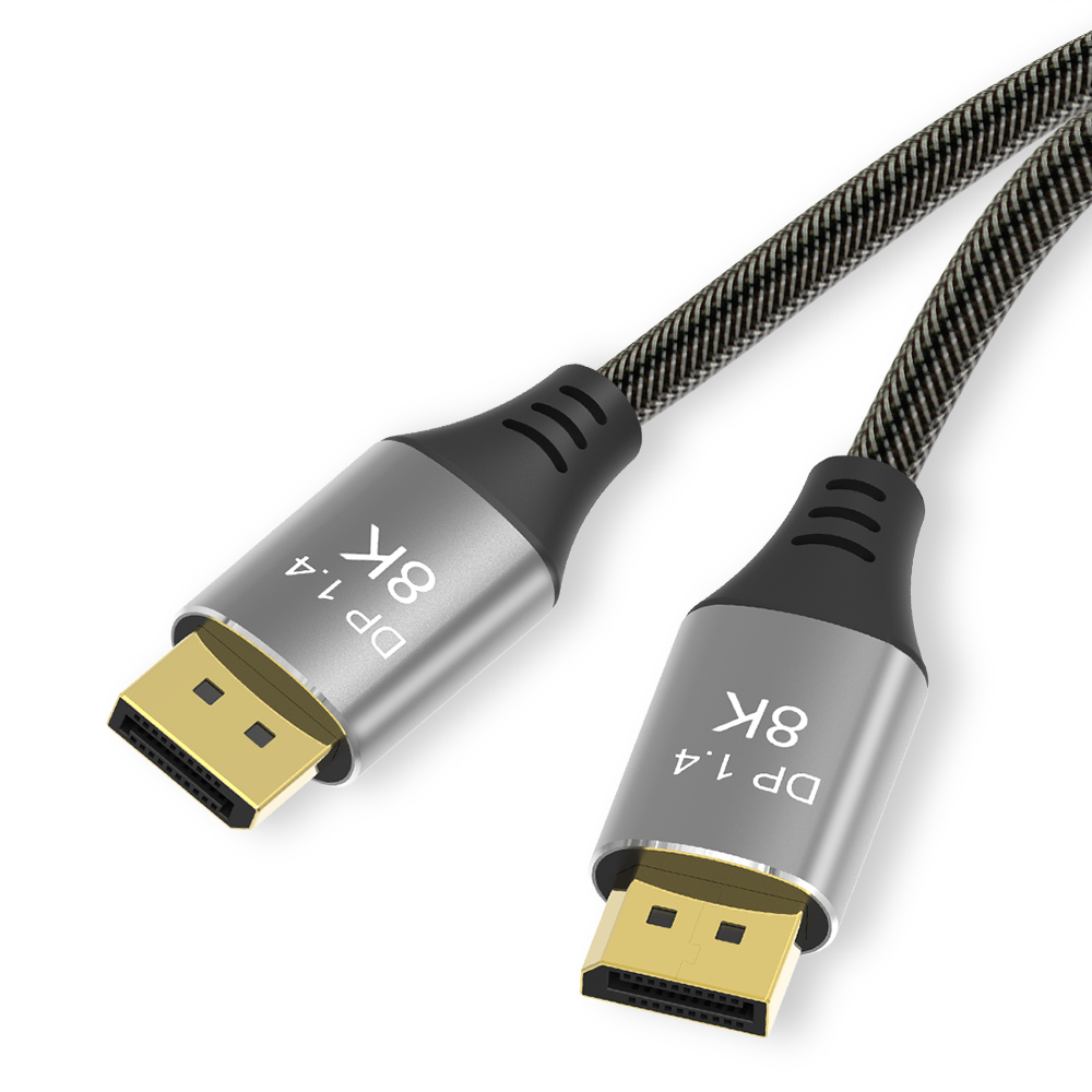CableDeconn Cable DisplayPort Ultra HD 8K 4K Cordon en Cuivre DP 1.4 8K@60Hz 4K@144Hz Haute Vitesse 32,4 Gbit/s HDCP Cable DP vers DP Mince et Flexible 10M 33ft 