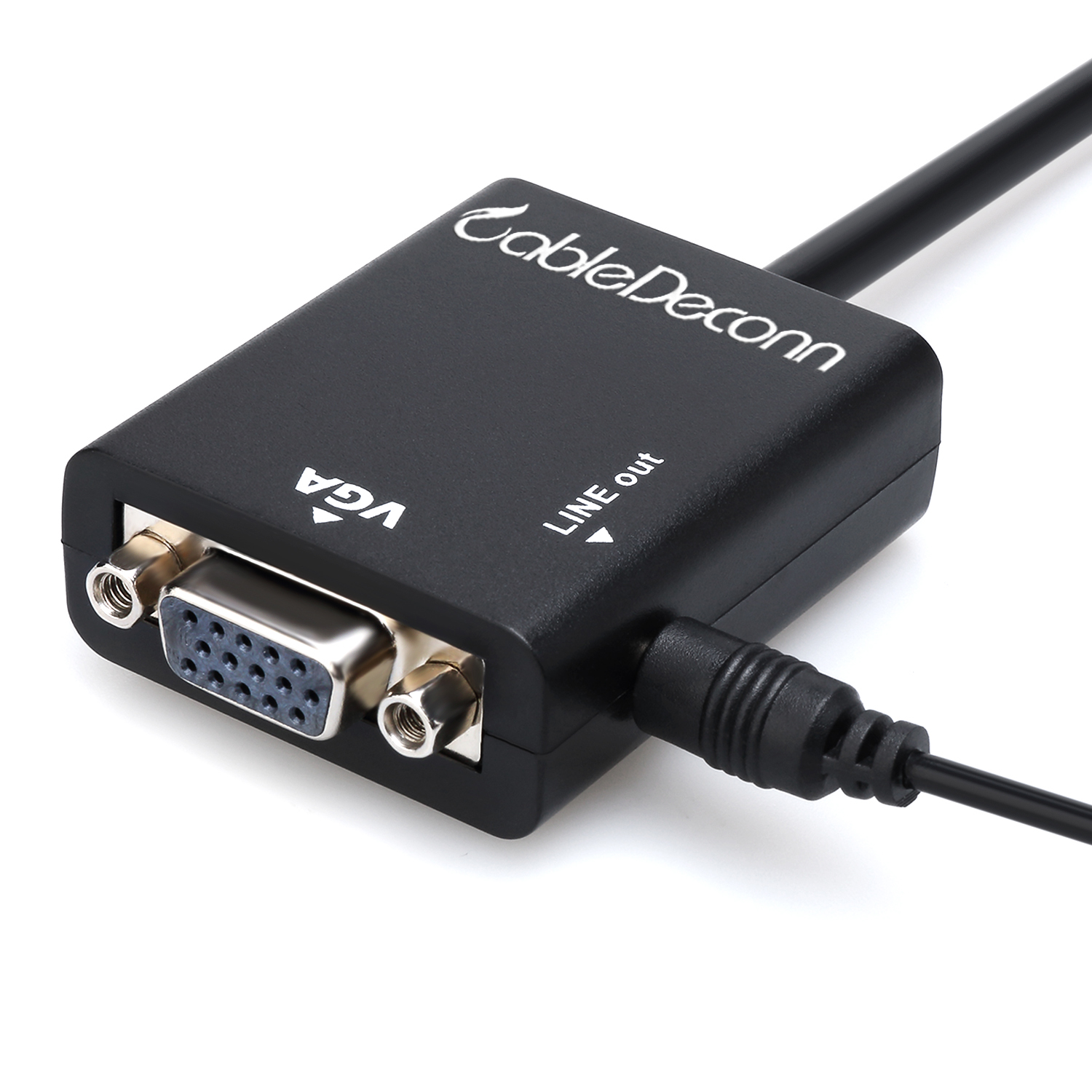 CABLEDECONN HDMI to VGA Adapter Cable with Audio Converter HDMI to VGA Female Adapter 