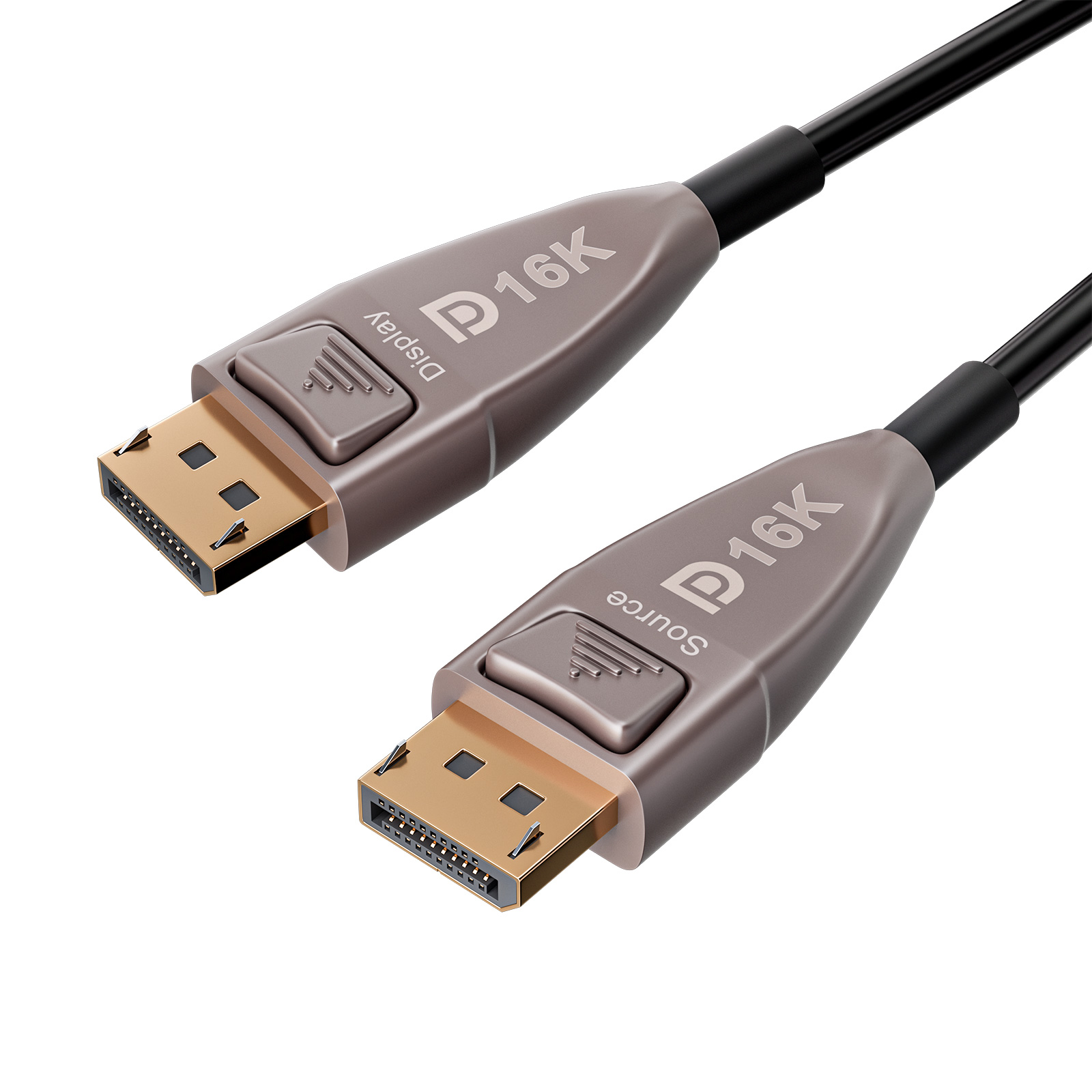 CABLEDECONN Displayport 16K Fiber Optic Cable, DisplayPort 2.0 2.1, Supports 80Gbps, 16K@60Hz, 8K@120Hz, 4K@240Hz 165Hz 144Hz, 2K@360Hz, Cord for Gaming Monitor A0104