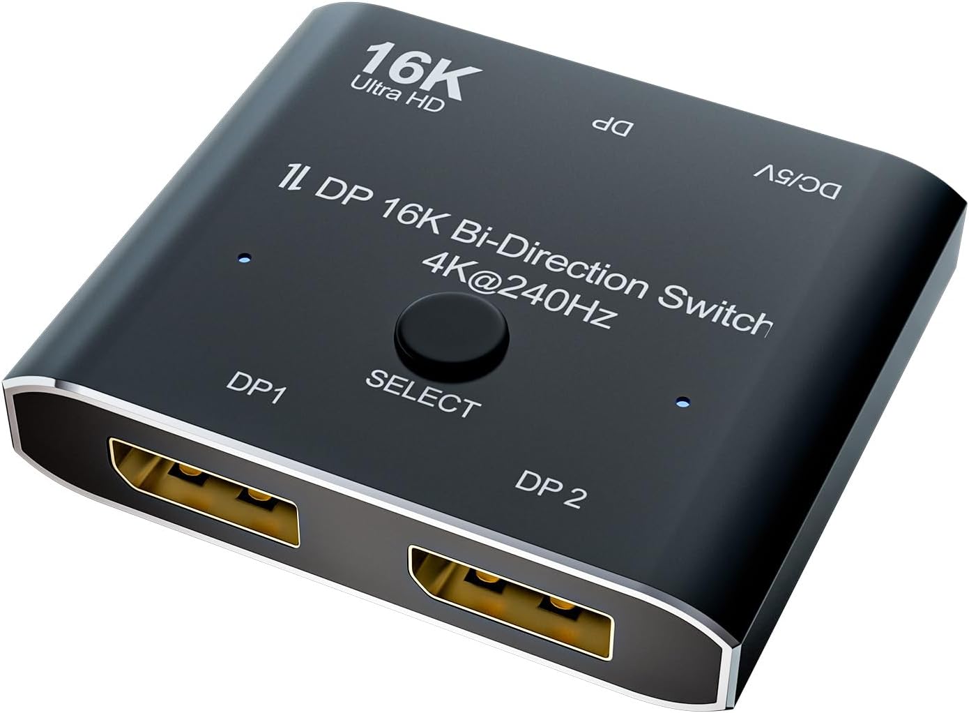 CABLEDECONN DisplayPort 16K DP Switch Bi-Direction 8K@120Hz 4K@240Hz Splitter Converter for Multiple Source and displays 16K DP Video Converter