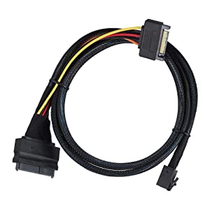 CableDeconn Internal 12G Mini SAS HD to U.2 / SFF-8643 to SFF-8639 Cable for U.2 SSD 