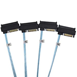 Mini SAS 36 pin SFF-8087 to 4 x SFF-8082 cable