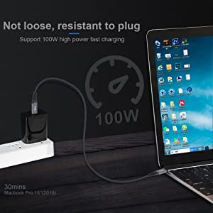 USB 3.1 Gen 1 and 2, MacBook, Dell, Alienware 17, Chromebook,Hub and Type-C Devices 3.3ft grey