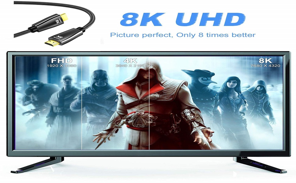 CableDeconn 8K HDMI Cable,Ultimate Video Experieces